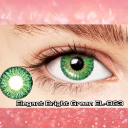 Unicorn Elegant Bright Green Premium Natural Coloured Contacts