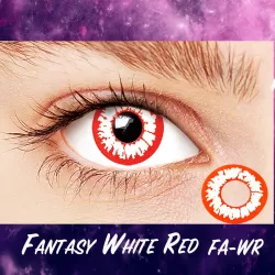 Unicorn Fantasy White Red Premium Coloured Contact Lenses