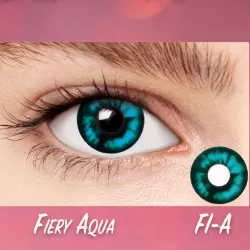 Unicorn Fiery Aqua Premium Coloured Contact Lenses