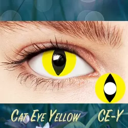 Unicorn Animal Cat Eye Yellow Premium Coloured Contact Lenses