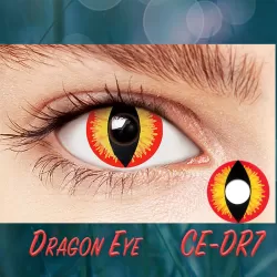 Unicorn Animal Dragon Eye Yellow Red Premium Coloured Contact Lenses