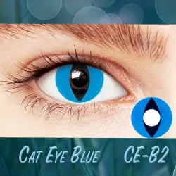 Unicorn Animal Cat Eye Blue Premium Coloured Contact Lenses